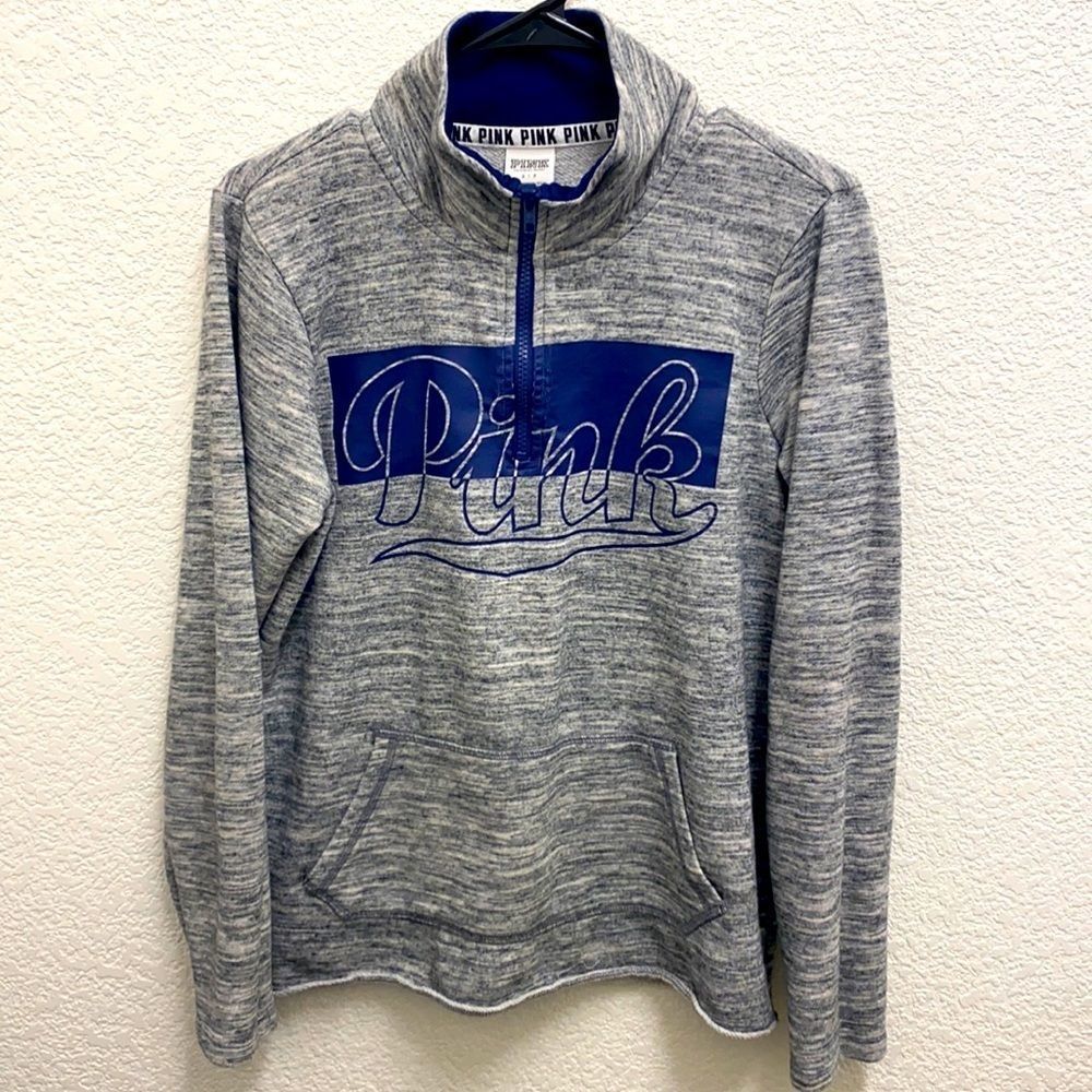 Small Victoria Secret’s PINK gray half zip up sweater